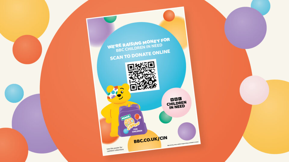 QR code donation poster