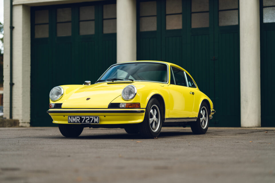 a yellow sports car