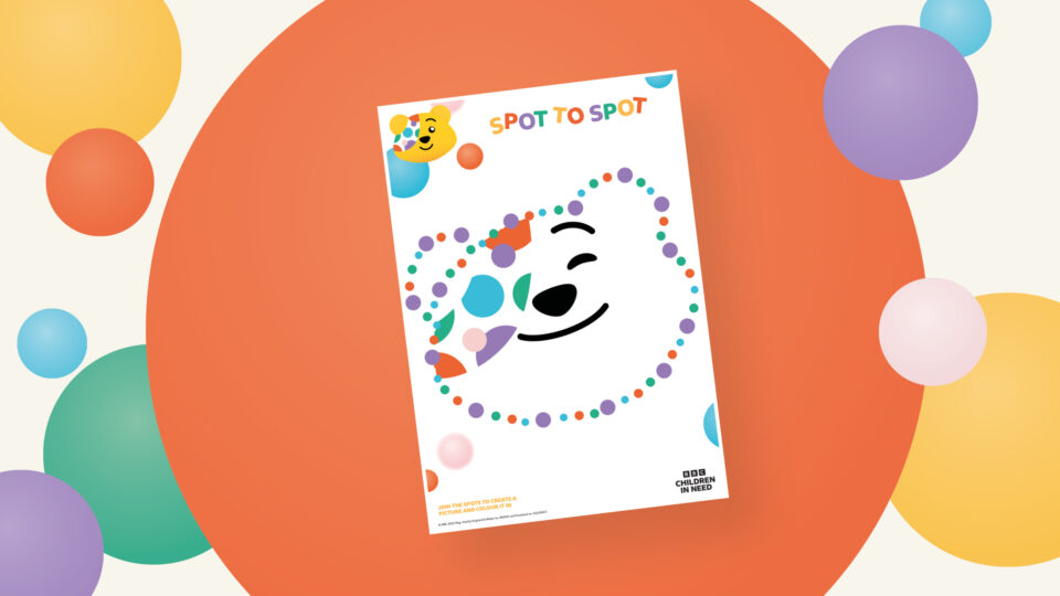 Pudsey spot to spot resource on spotty background